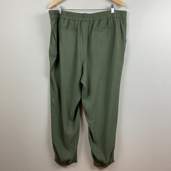A New Day Pants XXL Green Tapered Leg Stretch Waist Lightweight Womens Plus - Picture 4 of 9
